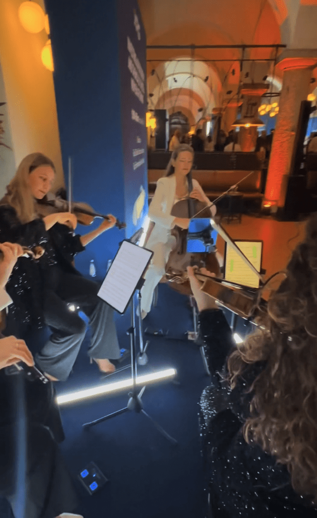 Weibliches Streichquartett Munich Strings bei exklusivem Empfang in München